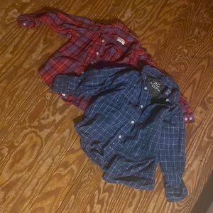 2 button down shirts.